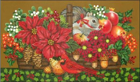 click here to view larger image of Wildwood Christmas Basket Stitch Guide (books)
