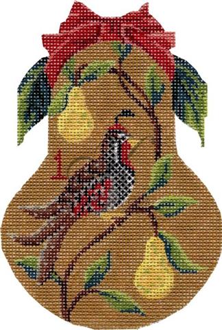 click here to view larger image of Pear - Partridge in a Pear Tree (hand painted canvases)