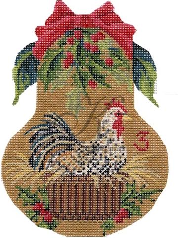 click here to view larger image of Pear - Three French Hens   (hand painted canvases)