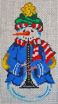 click here to view larger image of Snowman Playing Clarinet   (hand painted canvases)