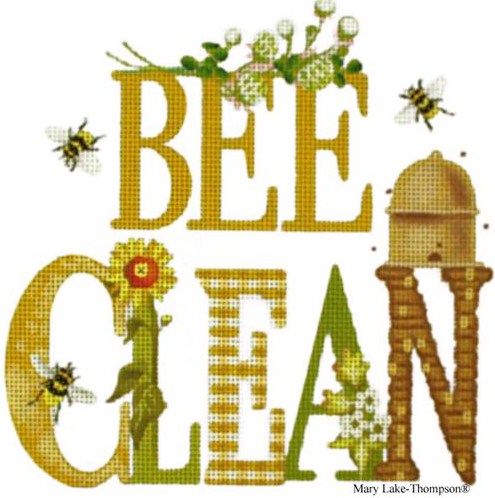 click here to view larger image of Bee Clean (hand painted canvases)
