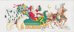 click here to view larger image of Santa's Coming To Town (hand painted canvases)