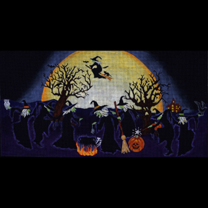 click here to view larger image of Moonlight Dancing Witches (hand painted canvases)