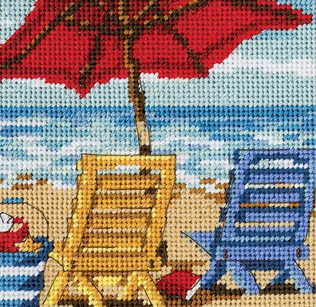 click here to view larger image of Beach Chair Duo (needlepoint kits)
