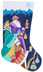 click here to view larger image of The Three Magi Stocking (hand painted canvases)