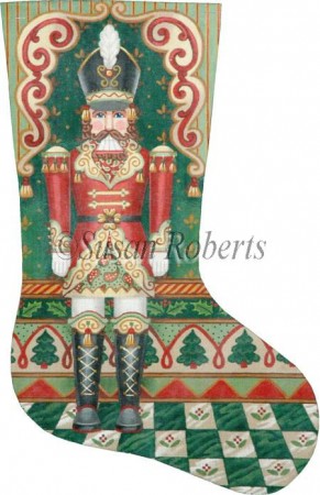click here to view larger image of Nutcracker Christmas Stocking - 18ct (hand painted canvases)