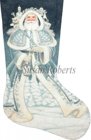 click here to view larger image of Christmas Spirit Stocking (hand painted canvases)