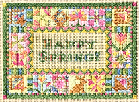 click here to view larger image of Happy Easter, Happy Spring! (counted canvas work)