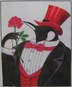 click here to view larger image of Dapper Penguin (hand painted canvases)