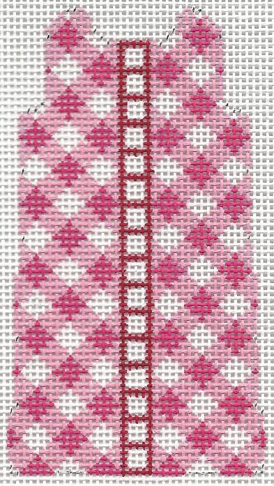 click here to view larger image of Pink Gingham Mini Shift (hand painted canvases)