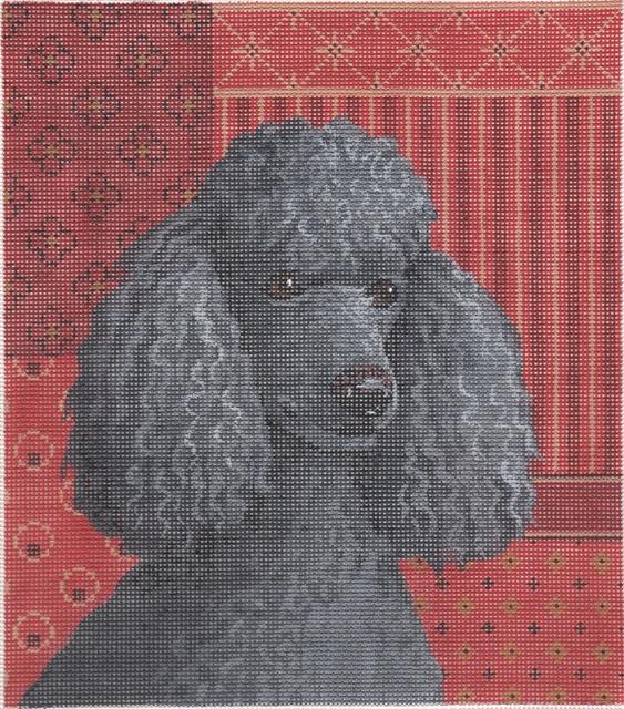 click here to view larger image of Black Poodle (hand painted canvases)