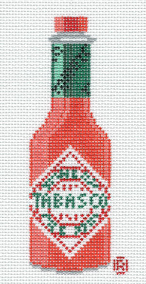 Tabasco Small Bottle hand painted canvases 