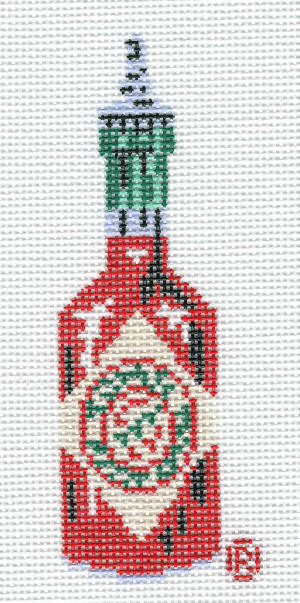 click here to view larger image of Tabasco Small Old Bottle (hand painted canvases)