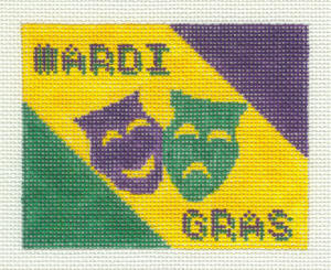 click here to view larger image of Mardi Gras Masks (hand painted canvases)