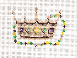 click here to view larger image of Small Mardi Gras Crown (hand painted canvases)