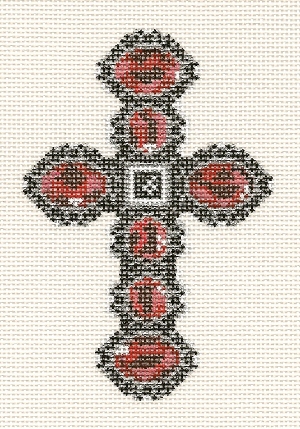 click here to view larger image of December Cross - 18ct (hand painted canvases)