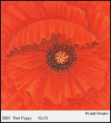 click here to view larger image of Red Poppy (hand painted canvases)