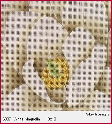 click here to view larger image of White Magnolia (hand painted canvases)