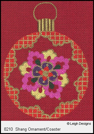 click here to view larger image of Shang Ornament/Coaster (hand painted canvases)
