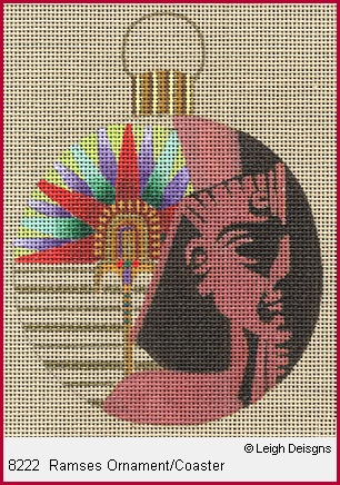 click here to view larger image of Ramses Ornament Coaster (hand painted canvases)