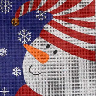 click here to view larger image of Graphic Snowman  Bell (hand painted canvases)