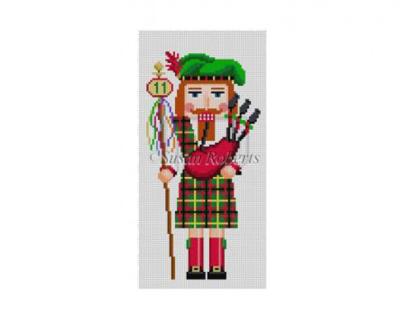 click here to view larger image of Eleven Pipers Pipping Nutcracker (hand painted canvases)