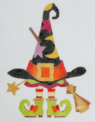 click here to view larger image of Witch Hat and Shoes (hand painted canvases)