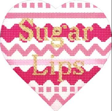 click here to view larger image of Sugar Lips Heart (hand painted canvases)