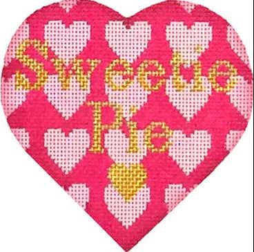 click here to view larger image of Sweetie Pie Heart (hand painted canvases)