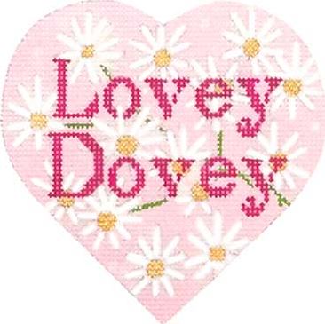 click here to view larger image of Lovey Dovey Heart (hand painted canvases)