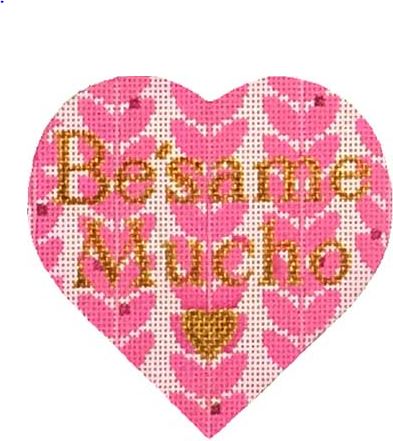 click here to view larger image of Besame Mucho Heart (hand painted canvases)