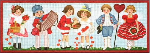 click here to view larger image of Valentine Kids (hand painted canvases)