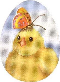 click here to view larger image of Butterfly Chick (hand painted canvases)