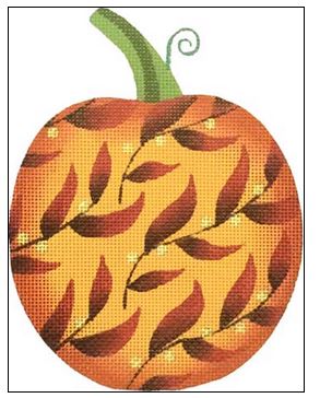 click here to view larger image of Berry Vine Pumpkin (hand painted canvases)