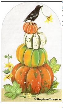 click here to view larger image of Pumpkin Stack (hand painted canvases)