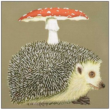 click here to view larger image of Hedgehog Mushroom (hand painted canvases)