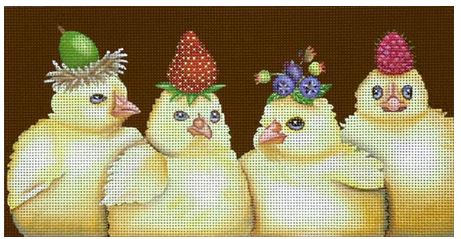 click here to view larger image of Berry Peeps (hand painted canvases)
