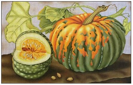 click here to view larger image of Pumpkin (hand painted canvases)