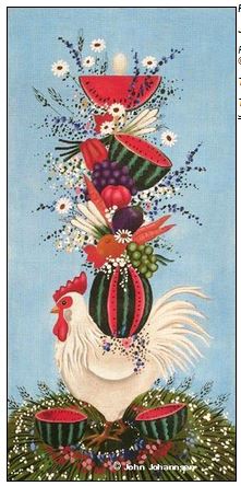 click here to view larger image of Rooster Stack (hand painted canvases)