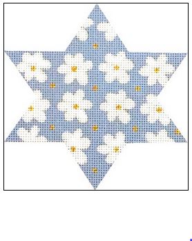 click here to view larger image of Star Blossom (hand painted canvases)