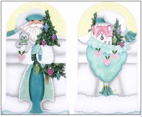 click here to view larger image of Winter White Santa Stand-Up (hand painted canvases)