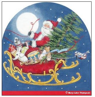 click here to view larger image of Santa's Sleigh (hand painted canvases)