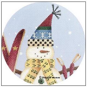 click here to view larger image of Checkered Hat Snowman (hand painted canvases)