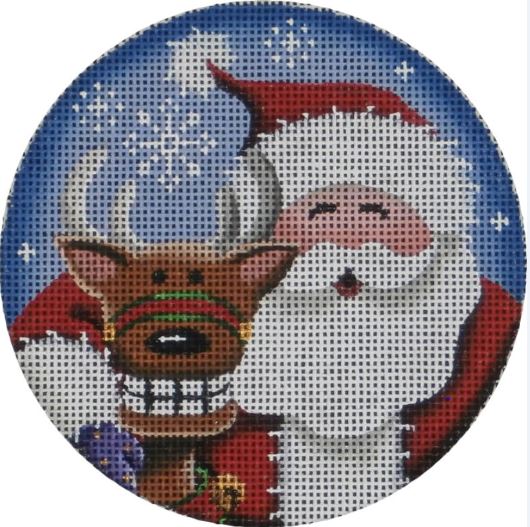 click here to view larger image of Selfie Santa Ornament (hand painted canvases)