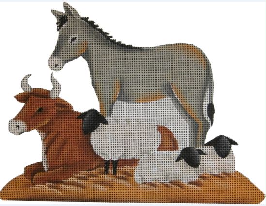 click here to view larger image of Nativity Animals (hand painted canvases)