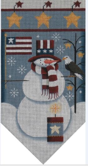 click here to view larger image of July Snowman Banner (hand painted canvases)