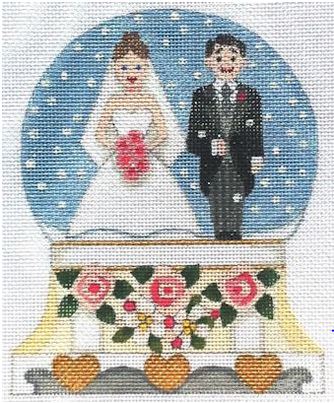 click here to view larger image of Wedding Snow Globe (hand painted canvases)