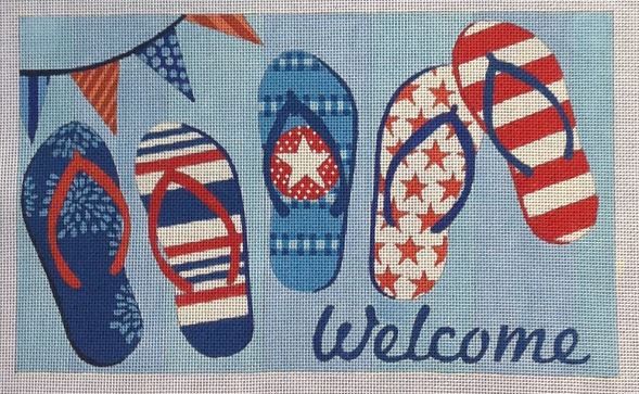 click here to view larger image of Welcome (hand painted canvases)