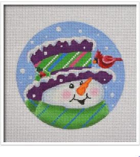 click here to view larger image of Topper Snowman Ornament (printed canvas)
