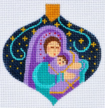 click here to view larger image of Mother Child Ornament (hand painted canvases)